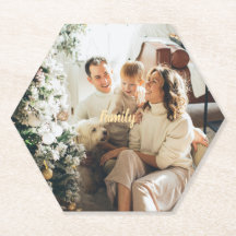 Holiday Coaster with Family Photo – Custom Décor