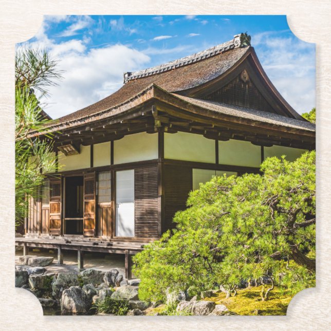 Porta-copo De Papel Hondo ou salão principal em Ginkaku-Ji, Quioto (Frente)