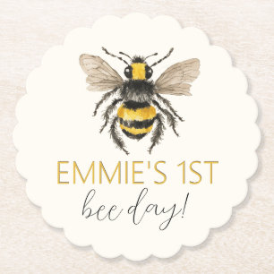 Porta-copo De Papel Honey Bee First Birthday Portas copos