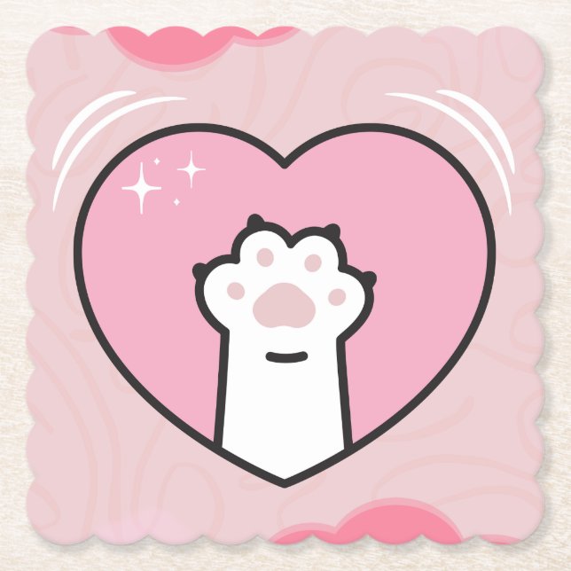 Porta-copo De Papel huellas amorosas (Frente)