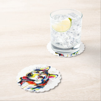 Porta-copo De Papel HUsky Lovers Stone Coaster| Pedra Lover Coaster