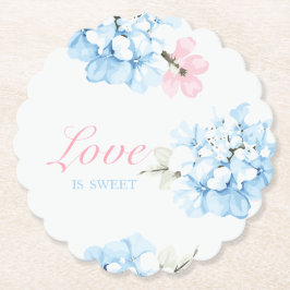 Porta-copo De Papel Hydrangeas Flor Pastel