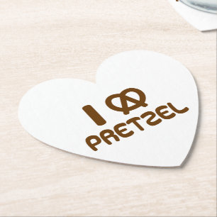 Porta-copo De Papel I Heart Pretzel