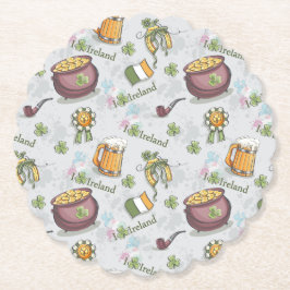 Porta-copo De Papel I Love Ireland St Patrick's Day 