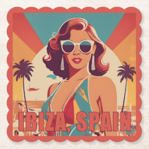 Porta-copo De Papel Ibiza, Poster de viagens Espanha