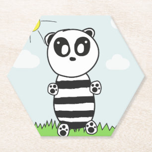Porta-copo De Papel Ilustração de Panda Fofo