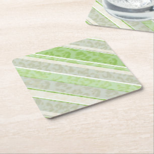 Porta-copo De Papel Impressão de leopardo em fundo listrado.