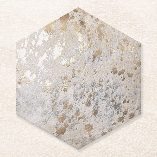 Porta-copo De Papel Impressão Metálico Dourado (Frente)