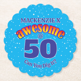 Porta-copo De Papel INCRÍVEL 50 LUZ DE Aniversário AZUL