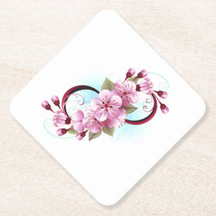 Porta-copo De Papel Infinidade com Flores de Flor Sakura