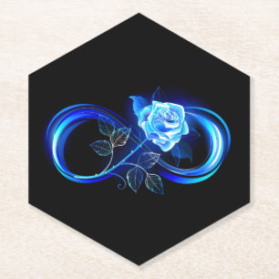 Porta-copo De Papel Infinito brilhante com rosa azul