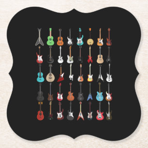 Porta-copo De Papel Instrumento Musical de Violão Rock and Roll