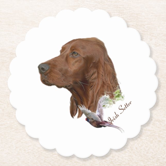 Porta-copo De Papel Irish Setter (Frente)
