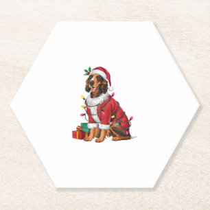 Porta-copo De Papel Irish Setter Xmas Lighting Papais noeis Irish Sett