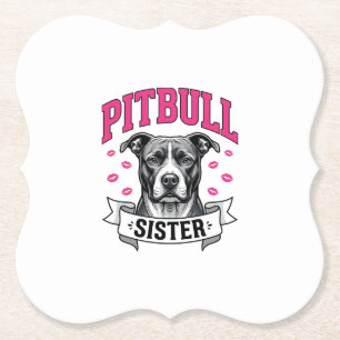 Porta-copo De Papel Irmã Pitbull Design Vetorial de Amante de Cachorro