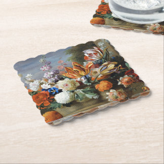 Porta-copo De Papel Jakob Bogdani Tulips Peonies e outras Flores