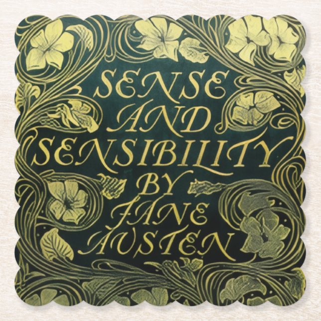Porta-copo De Papel Jane Austen's "Sense and Sensibility"  (Frente)