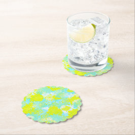 Porta-copo De Papel Japanese floral blue patterns