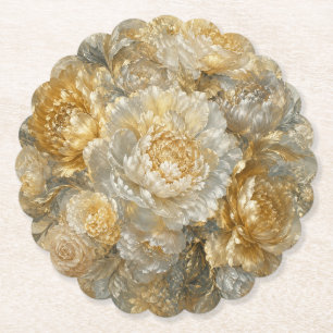 Porta-copo De Papel Jardim de Marfim Dourado