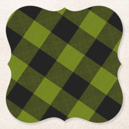 Porta-copo De Papel Jardim Xadrez Verde Búfalo