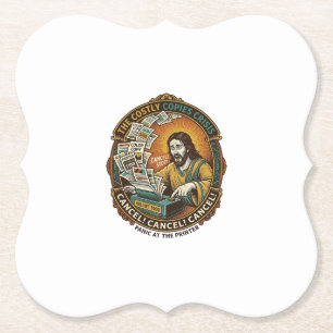 Porta-copo De Papel Jesus Acidental 100 Cópias Coloridas Erro de Impre