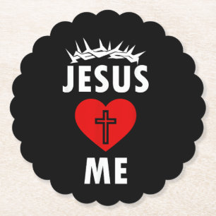 Porta-copo De Papel Jesus Ama ME Cristão Religioso
