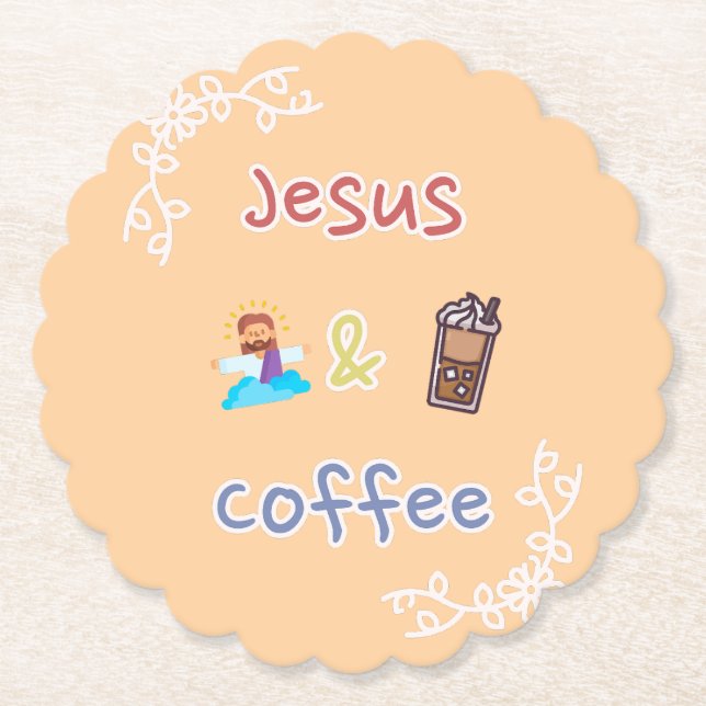 Porta-copo De Papel Jesus + Café (Frente)