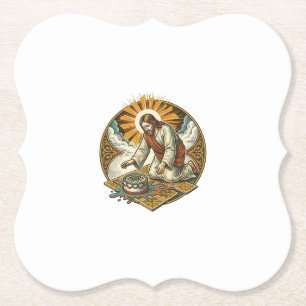 Porta-copo De Papel Jesus Derrubou Bolo De Aniversário No Rosto No Chã