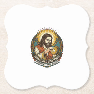 Porta-copo De Papel Jesus Irritante Resíduo de Papel de Adesivo Descol