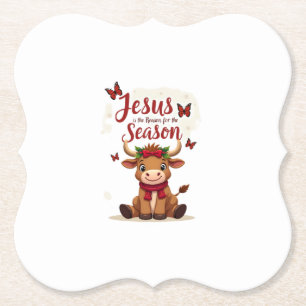 Porta-copo De Papel Jesus Razão da Temporada Vaca Natal Cristã