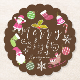 Porta-copo De Papel Joy Christmas Brown
