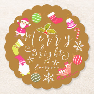 Porta-copo De Papel Joy Natal Dourado