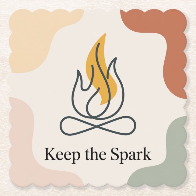 Porta-copo De Papel Keep The Spark (Frente)