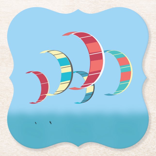 Porta-copo De Papel Kite Surfing (Frente)