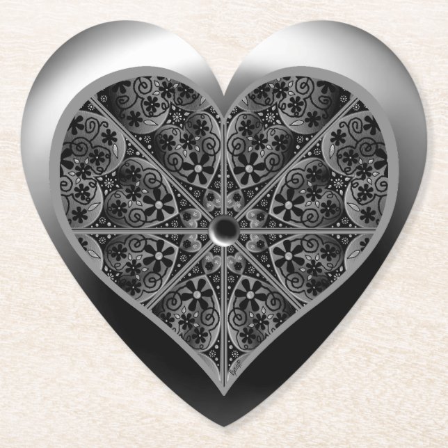 Porta-copo De Papel Lace Black Cerâmico (Frente)