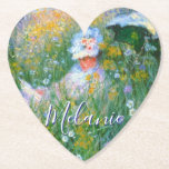 Porta-copo De Papel Lady Claude Monet Painting Dans La Prairie<br><div class="desc">Bonito pintura impressionista de uma dama vitoriana lendo num campo. "Dans la prairie" significa "No campo". Claude Monet, em seu estilo inimitável, captura um dia perfeito de verão. A senhora está vestindo seu melhor vestido branco e capô de domingo. Um campo cheio de flores adoráveis, incluindo margaridas, é claro. Personalize...</div>