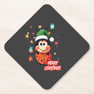 Porta-copo De Papel Ladybug de Natal Cheer