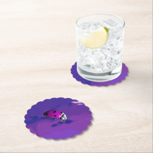 Porta-copo De Papel Ladybug Roxo
