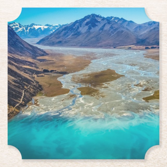 Porta-copo De Papel Lago Tekapo e Alpes do Sul, Nova Zelândia (Frente)