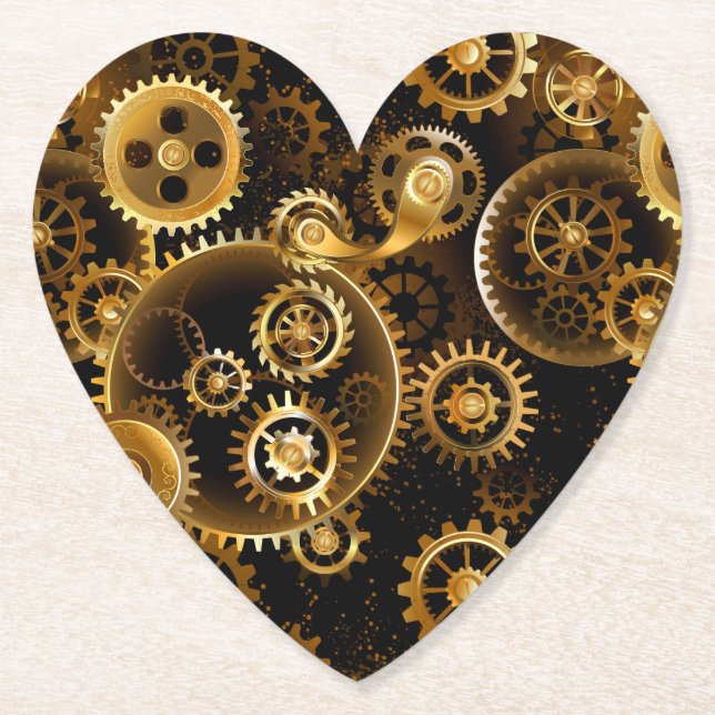 Porta-copo De Papel Lágrimas de latão sem costura (Frente)