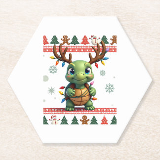 Porta-copo De Papel Lâmpada de Natal de Tartaruga Estilo Suéter de Nat