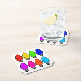 Porta-copo De Papel Lâmpadas Vintage de Natal