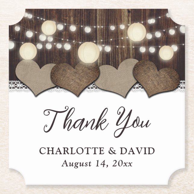 Porta-copo De Papel Lanterna Rústica da Madeira do Carão Rústico (Frente)