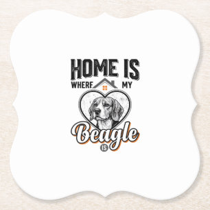Porta-copo De Papel Lar é Onde Está Meu Beagle é Design de Cachorro Vi
