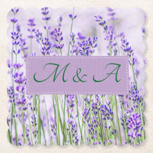Porta-copo De Papel Lavanda Campos Porta copos de Papel Escalonado de