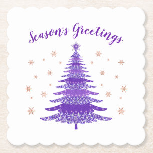 Porta-copo De Papel Lavanda de saudações da temporada Rosa de Natal Do