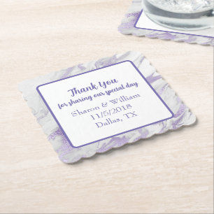 Porta-copo De Papel Lavanda Marbled Wedding Favor