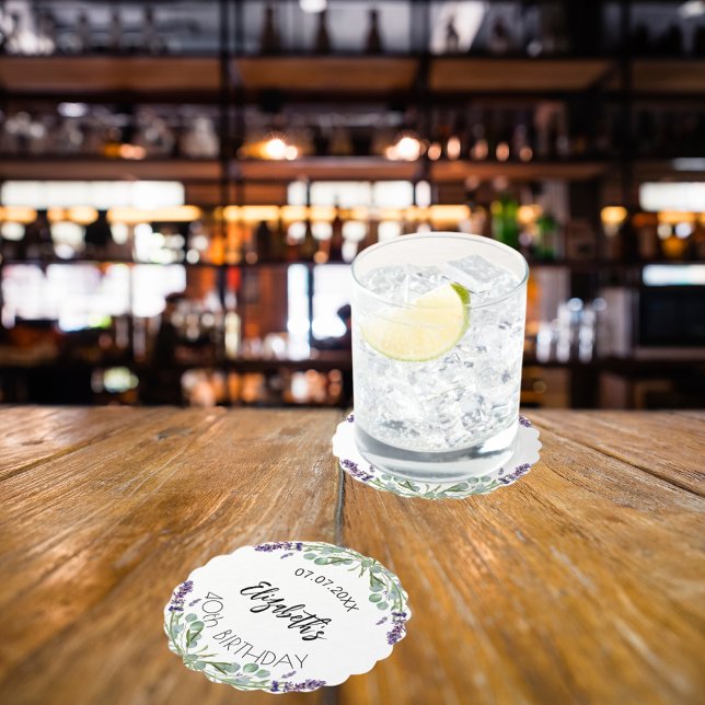 Porta-copo De Papel Lavandas de aniversário (Criador carregado)