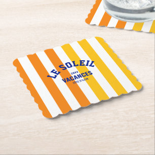 Porta-copo De Papel Le Soleil Vacances Côte d'Azur Cabana Stripe