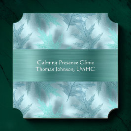 Porta-copo De Papel Leafy Teal Mental Health Conselheiro | Psicólogo